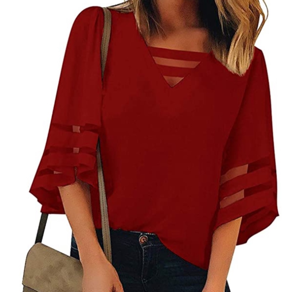 3/4 bell sleeve shirt